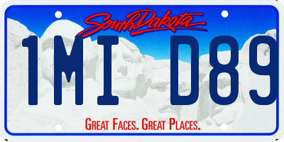 SD license plate 1MID89