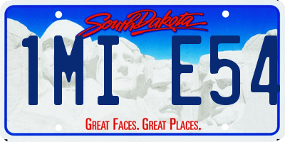SD license plate 1MIE54