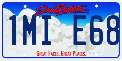 SD license plate 1MIE68