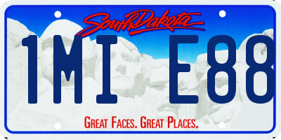 SD license plate 1MIE88