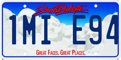 SD license plate 1MIE94