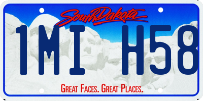 SD license plate 1MIH58