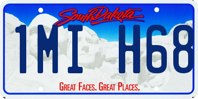 SD license plate 1MIH68