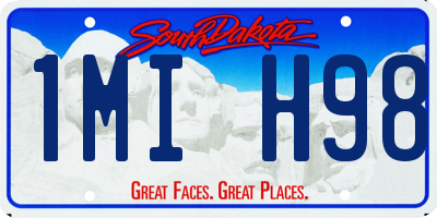 SD license plate 1MIH98