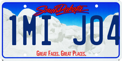 SD license plate 1MIJ04