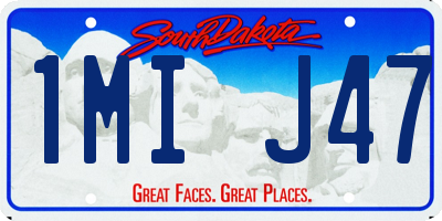 SD license plate 1MIJ47