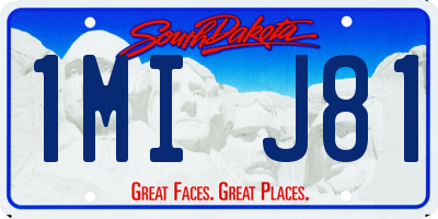 SD license plate 1MIJ81