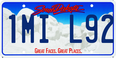 SD license plate 1MIL92