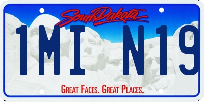 SD license plate 1MIN19