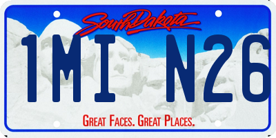 SD license plate 1MIN26