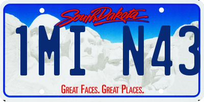 SD license plate 1MIN43