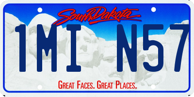 SD license plate 1MIN57