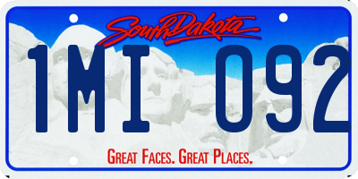 SD license plate 1MIO92
