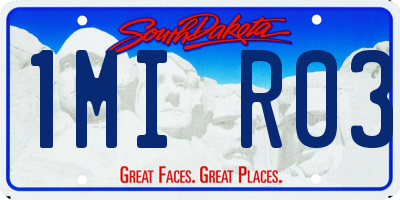 SD license plate 1MIR03
