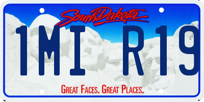 SD license plate 1MIR19