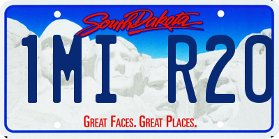SD license plate 1MIR20