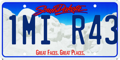 SD license plate 1MIR43