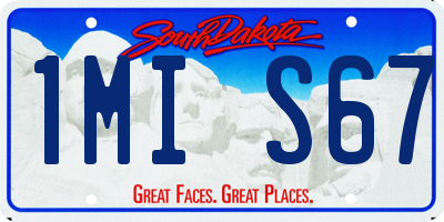 SD license plate 1MIS67