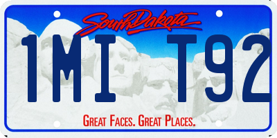 SD license plate 1MIT92