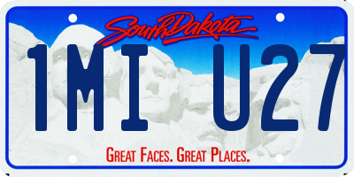 SD license plate 1MIU27