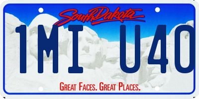 SD license plate 1MIU40