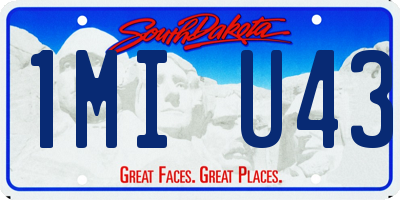 SD license plate 1MIU43
