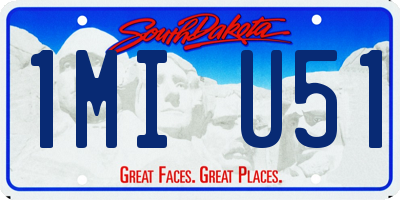 SD license plate 1MIU51