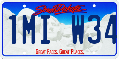 SD license plate 1MIW34