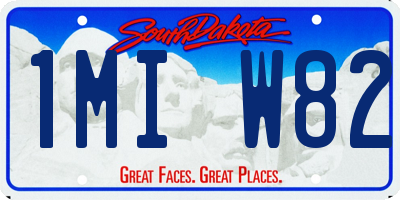 SD license plate 1MIW82