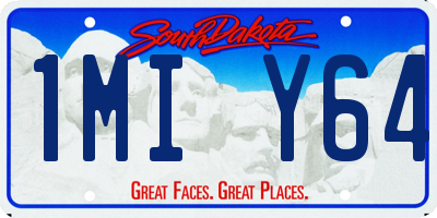 SD license plate 1MIY64
