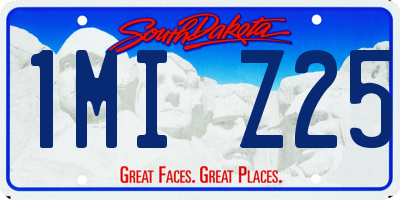 SD license plate 1MIZ25