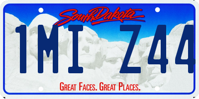 SD license plate 1MIZ44