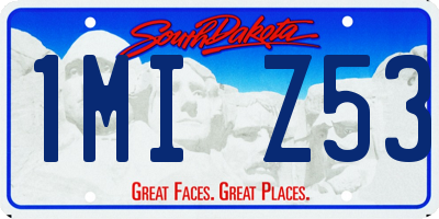 SD license plate 1MIZ53