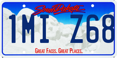 SD license plate 1MIZ68