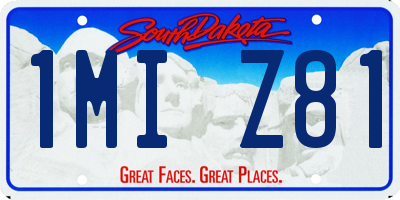 SD license plate 1MIZ81