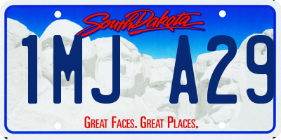 SD license plate 1MJA29