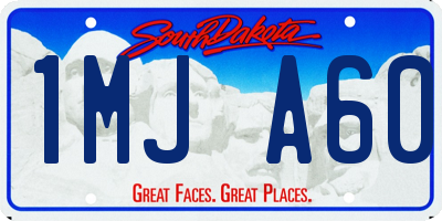 SD license plate 1MJA60