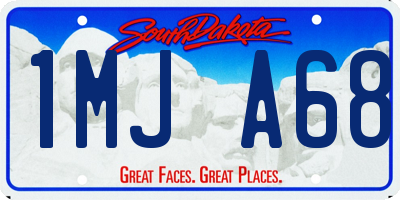 SD license plate 1MJA68