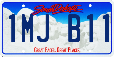 SD license plate 1MJB11