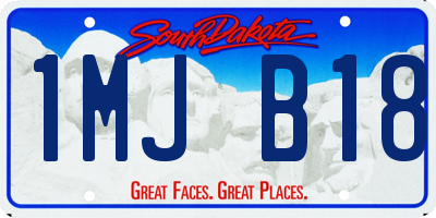 SD license plate 1MJB18