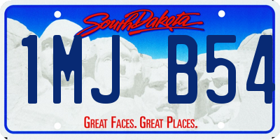 SD license plate 1MJB54