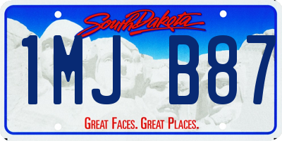 SD license plate 1MJB87