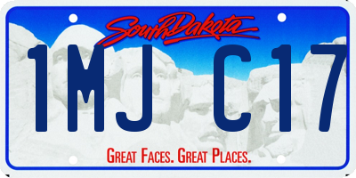 SD license plate 1MJC17