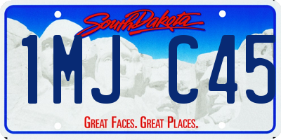 SD license plate 1MJC45