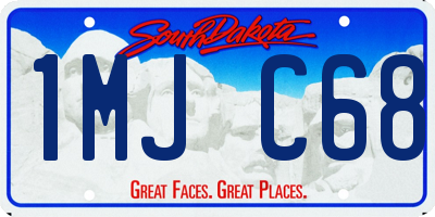 SD license plate 1MJC68