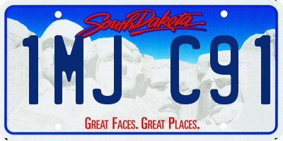 SD license plate 1MJC91