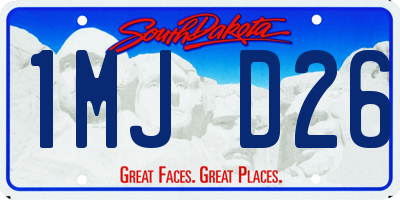 SD license plate 1MJD26