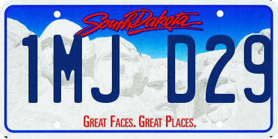 SD license plate 1MJD29