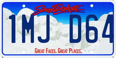 SD license plate 1MJD64