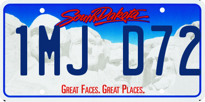 SD license plate 1MJD72